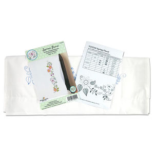 Spring Floral Embroidery Pillowcase Set