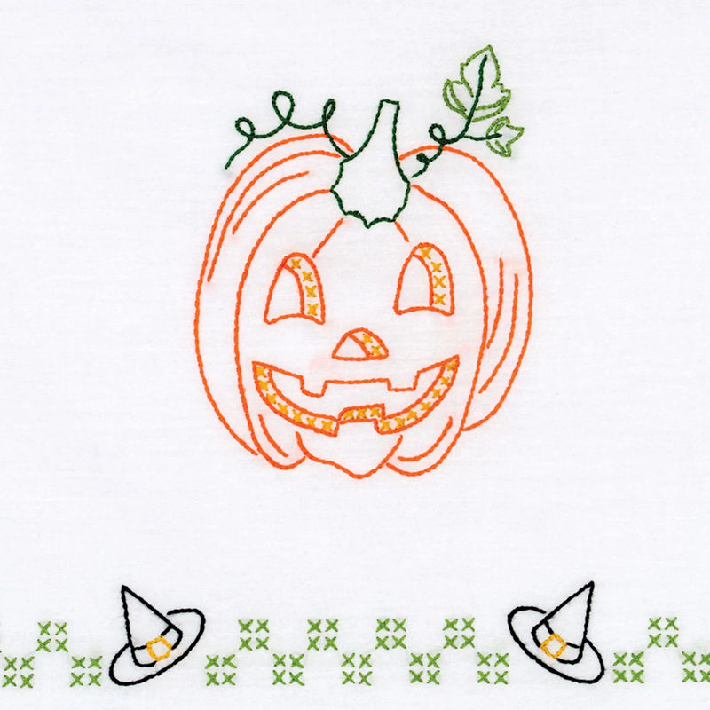 Halloween Embroidery Hand Towel Set
