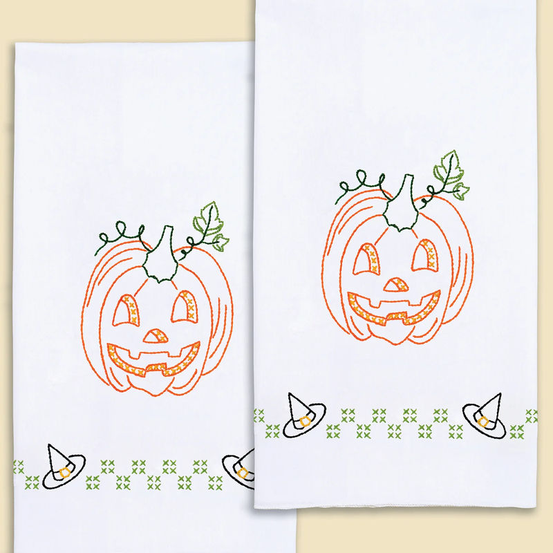 Halloween Embroidery Hand Towel Set