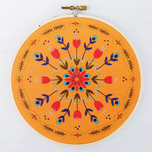 Tangerine Mandala Embroidery Kit