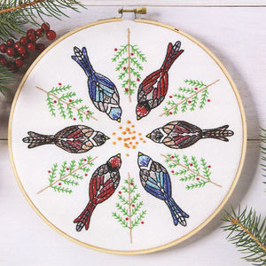 Winter Birds Hand Embroidery Kit