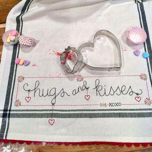 Valentine Embroidered Dishtowel Kit