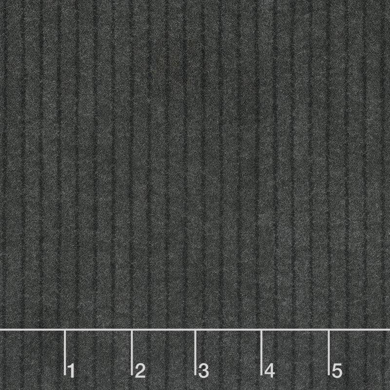 Woolies Flannel - Stripe Charcoal Yardage