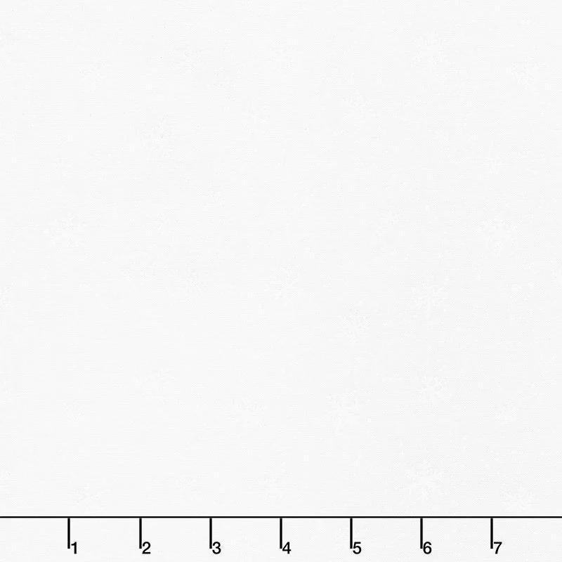 Winter Forest - Snowflake Toss White on White Yardage