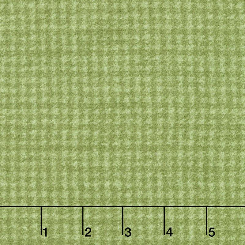 Woolies Flannel - Houndstooth Light Green Yardage