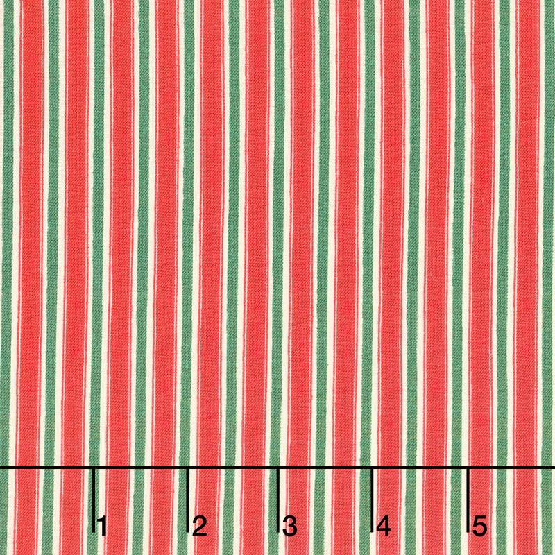Winter Forest - Stripes Cream Yardage