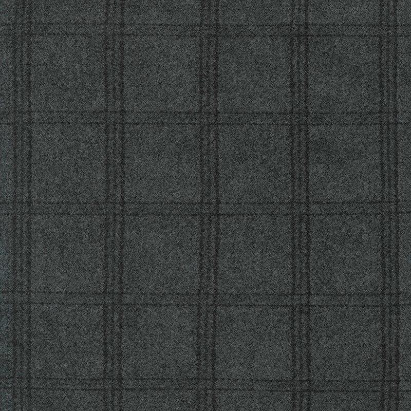Woolies Flannel - Tartan Grid Charcoal Yardage