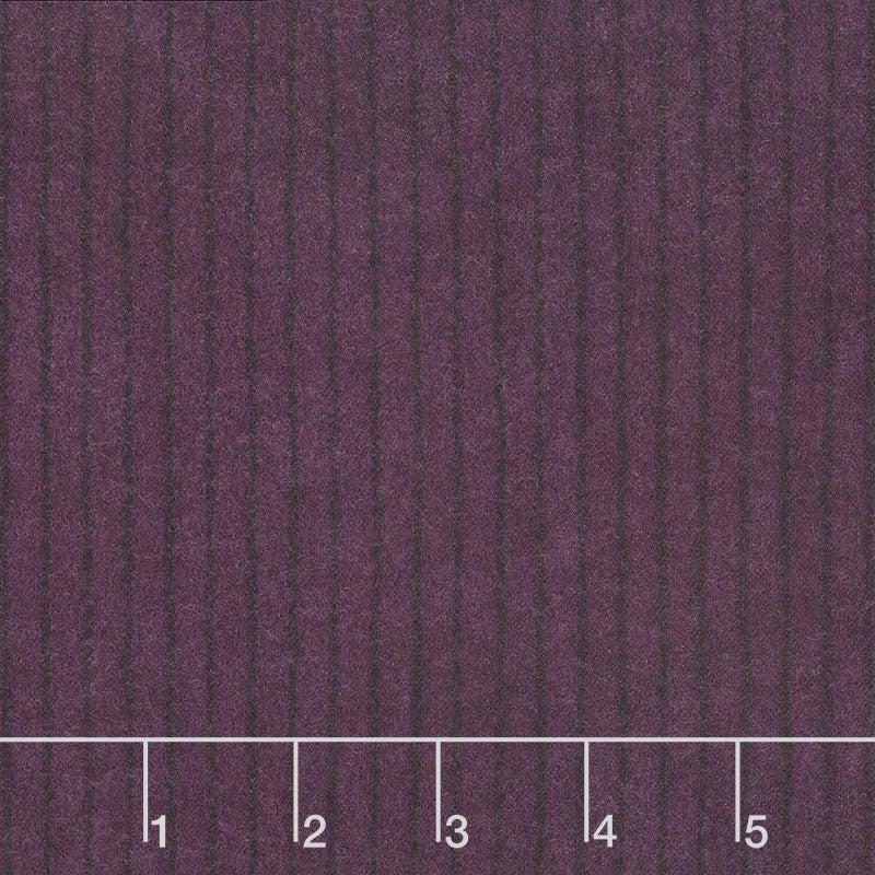 Woolies Flannel - Stripe Deep Purple Yardage