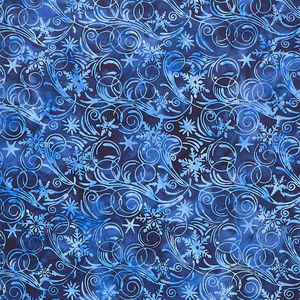 Winter Sky Batiks - Snowflake Swirls Universe Yardage