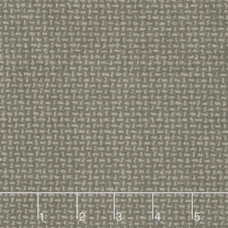 Woolies Flannel - Basket Weave Gray Cobblestone Yardage