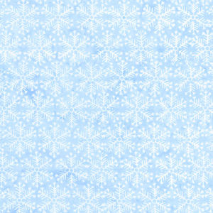 Winter Sky Batiks - Snowflake Hexagon Pewter Yardage