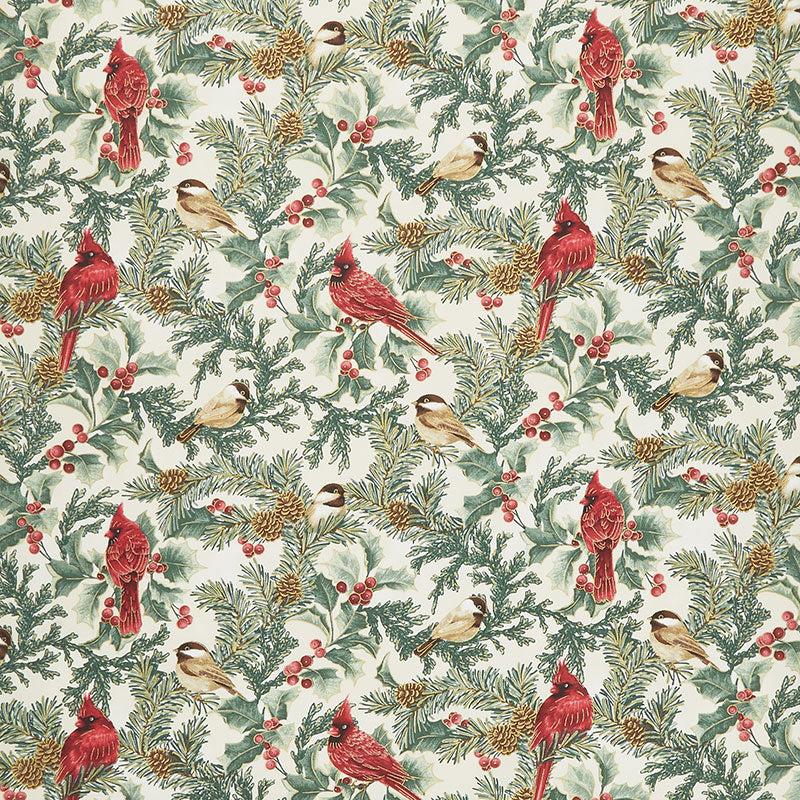 Winter Elegance - Cardinal Elegance Natural Yardage