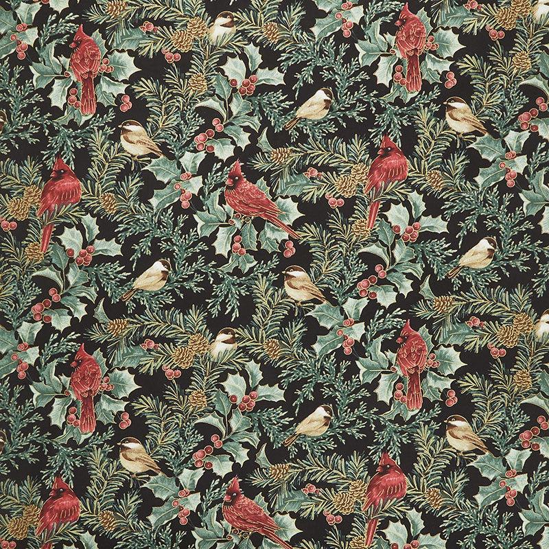 Winter Elegance - Cardinal Elegance Black Yardage