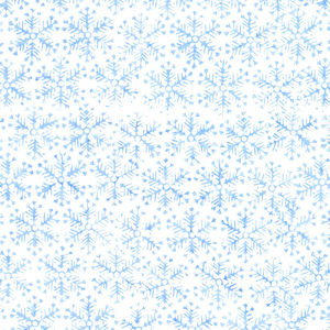 Winter Sky Batiks - Snowflake Hexagon White Yardage