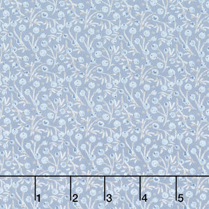 Woodland Frost - Winter Berries Blue Yardage