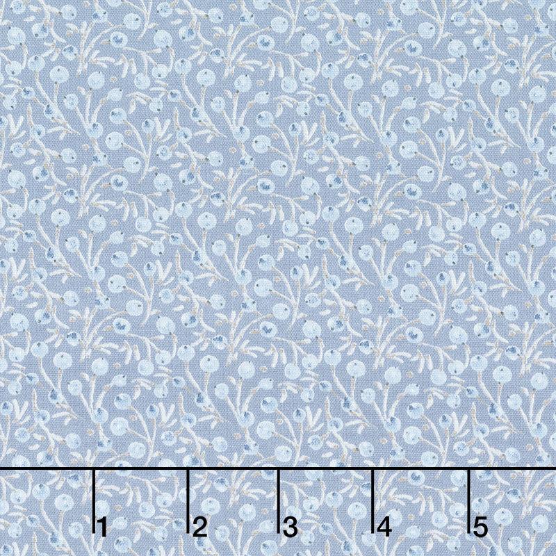 Woodland Frost - Winter Berries Blue Yardage