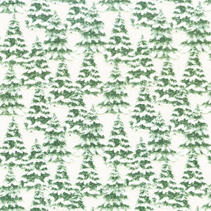 Winter Forest - Trees Cream Yardage