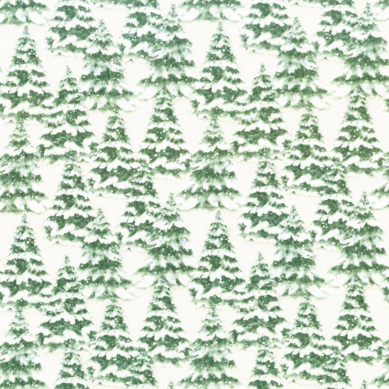 Winter Forest - Trees Cream Yardage