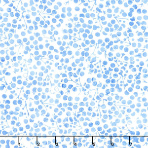 Winter Sky Batiks - Berries White Yardage
