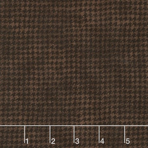 Woolies Flannel - Houndstooth Black Brown Yardage