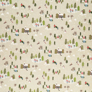 Winter Wonder - Winter Scene Gray Yardage
