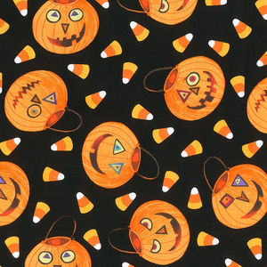 Witchful Thinking - Pumpkins Black Yardage