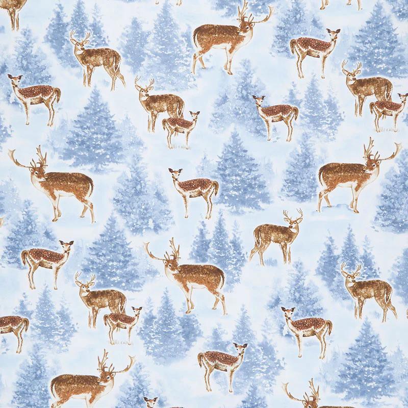 Winter Hike - Winter Reindeers Blue Yardage
