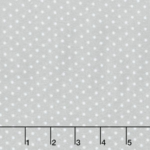 Woolies Flannel - Polka Dots Grey Yardage