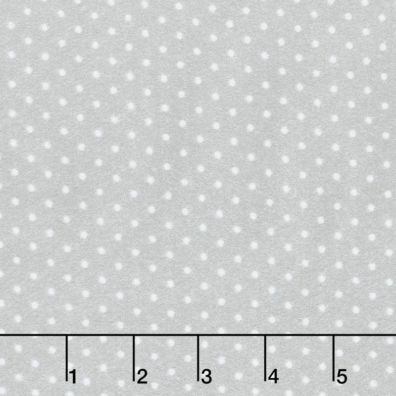 Woolies Flannel - Polka Dots Grey Yardage