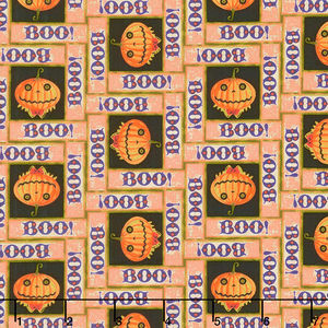 Witchful Thinking - Pumpkins with Boo Orange Yardage