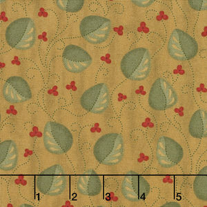 Wit & Wisdom - Meandering Leaves Gold Yardage