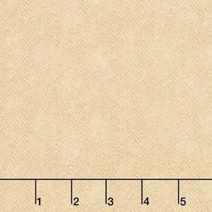 Woolies Flannel - Herringbone Dark Cream Yardage