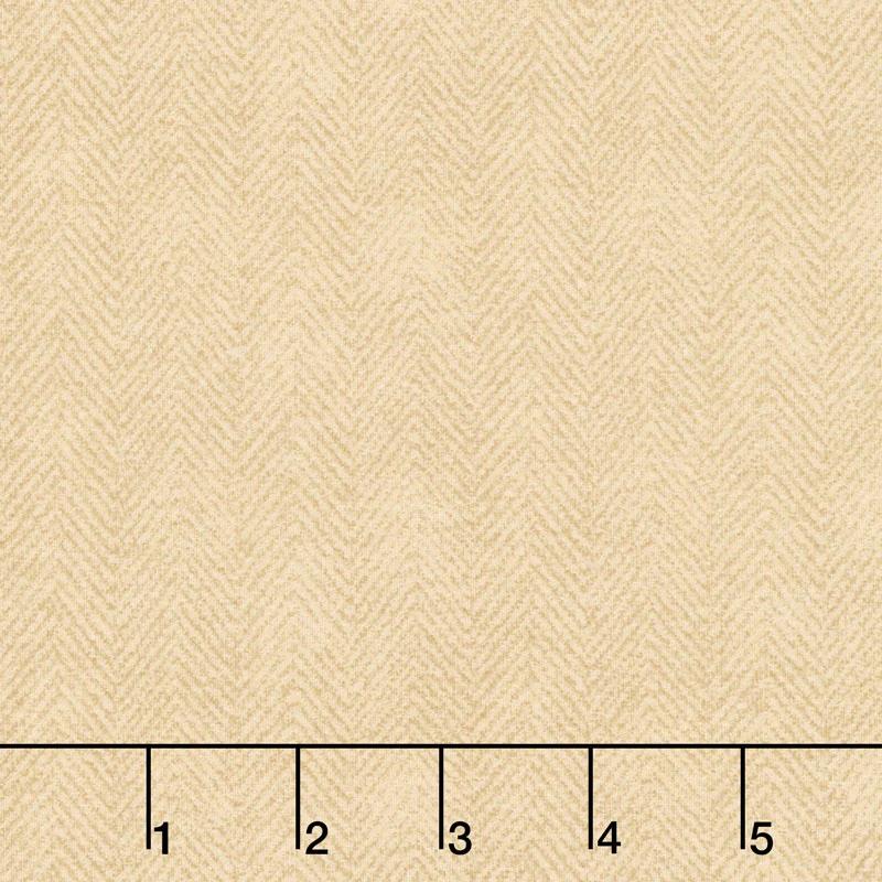 Woolies Flannel - Herringbone Dark Cream Yardage