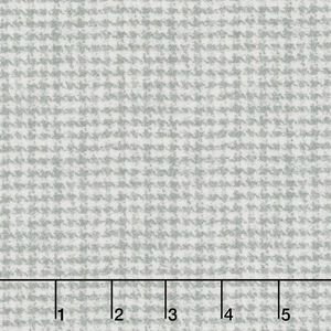 Woolies Flannel - Houndstooth Grey Yardage