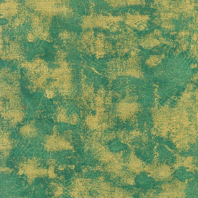 Winter's Grandeur 8 - Holiday Texture Blender Green Metallic Yardage
