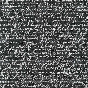 You Are My Sunshine - Script Black Yardage