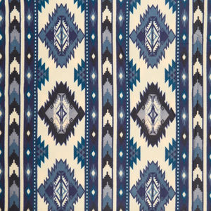 Winterfleece Prints - Southwest Strip Blue Yardage