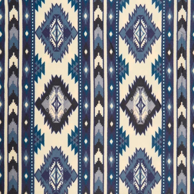 Winterfleece Prints - Southwest Strip Blue Yardage