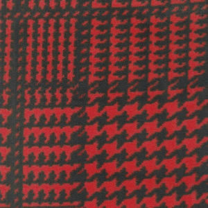 Winterfleece Prints Plaids and Checks - Houndstooth Plaid Red Yardage