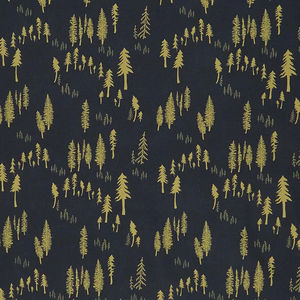 Woodlands - Fusions Timberland Navy Yardage