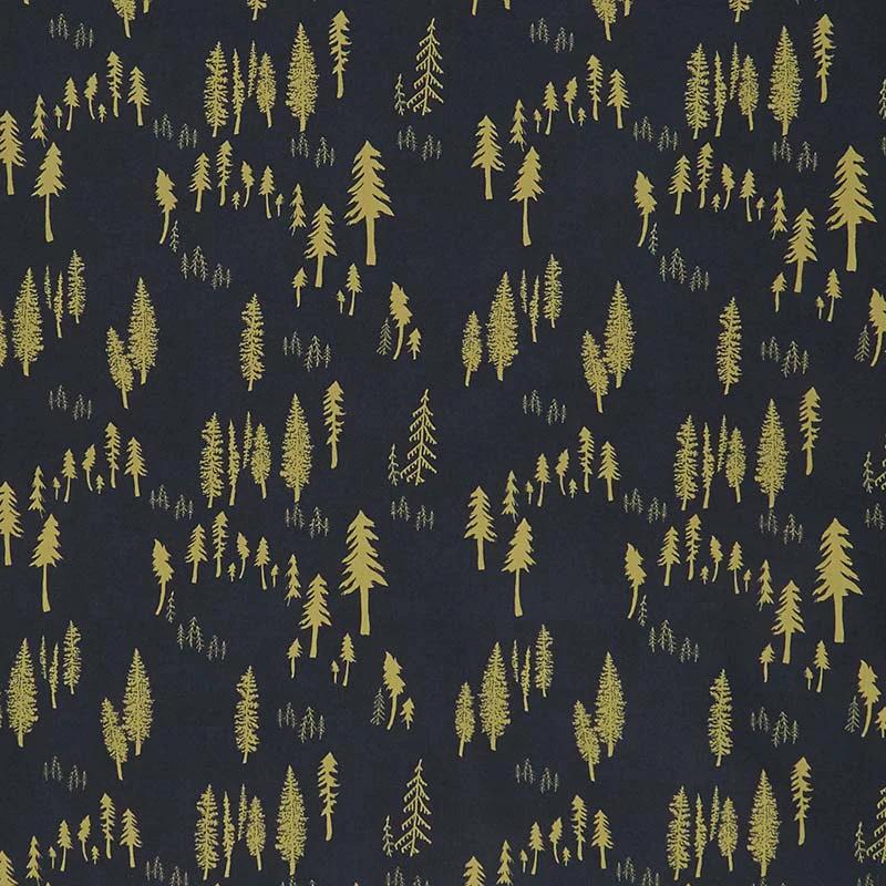 Woodlands - Fusions Timberland Navy Yardage