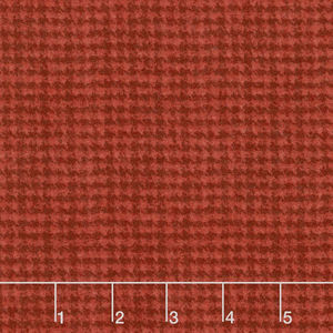Woolies Flannel - Houndstooth Bright Red Yardage