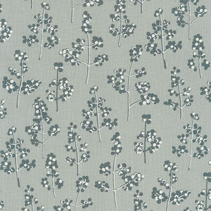 Winter Shimmer 2 - Berries Branches Spruce Pearlized Yardage