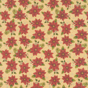 Winterberry - Winter Poinsettia Honey Yardage