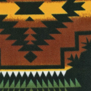 Winterfleece Prints Southwest - Windrunner Black Fleece Yardage