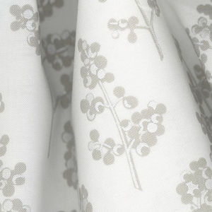 Winter Shimmer 2 - Berries Branches White Pearlized Yardage
