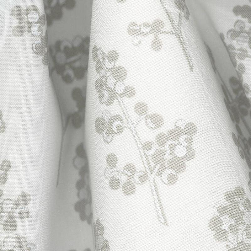 Winter Shimmer 2 - Berries Branches White Pearlized Yardage