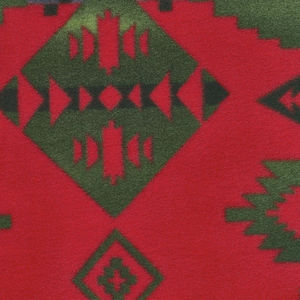 Winterfleece Prints Southwest - Cody Red Fleece Yardage