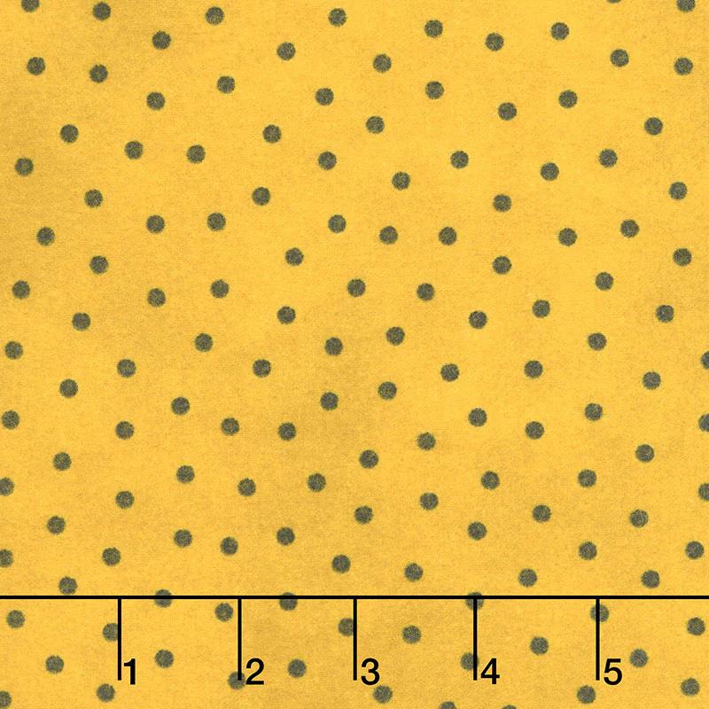 Woolies Flannel - Polka Dots Yellow Yardage