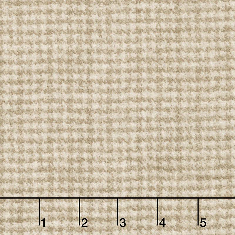 Woollies Flannel - Tan Houndstooth Yardage